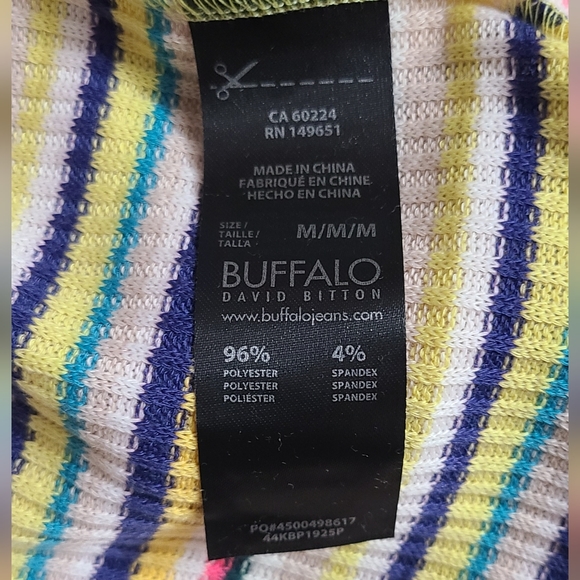 Buffalo David Bitton Ribbed Striped Tank Top & Skirt Set | 2-Piece Knit Outfit - Picture 5 of 6